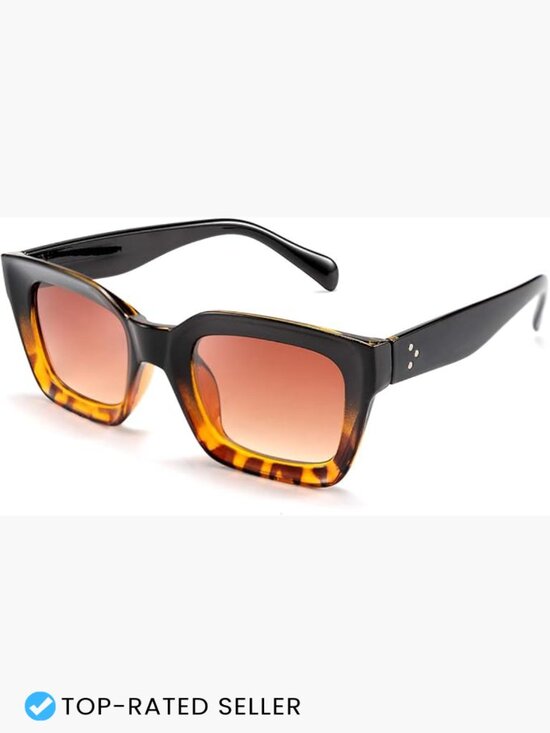 Square Chunky Frame Sunglasses UV400 Classic Vintage Thick Retro Stylish